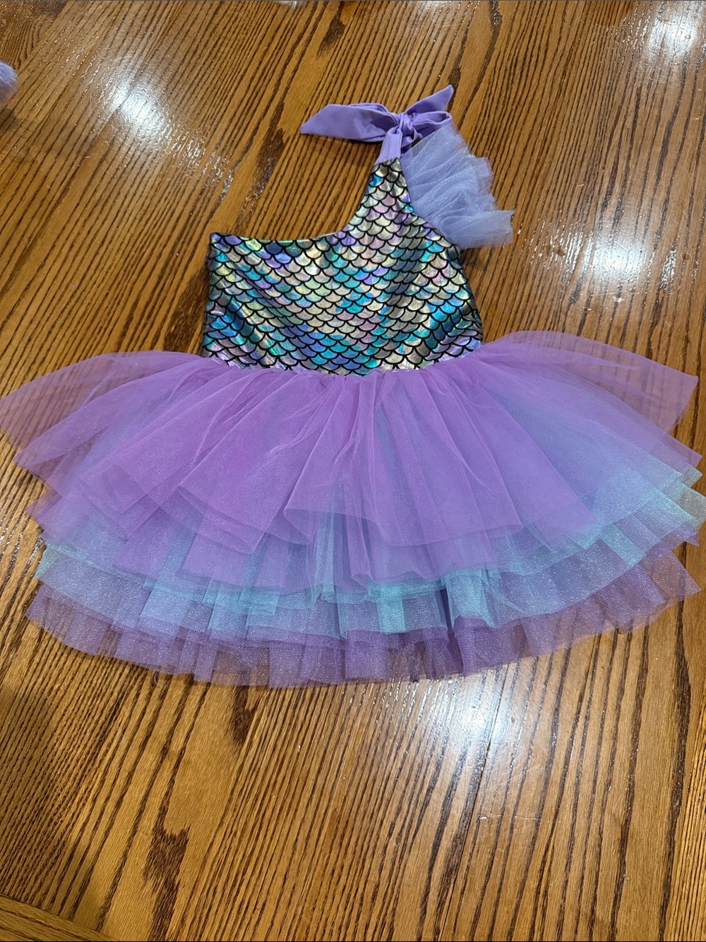 Mermaid Party Dress - Lavender Mermaid Scale Tutu Dress